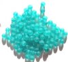 100 6mm Matte Blue Zircon Round Glass Beads